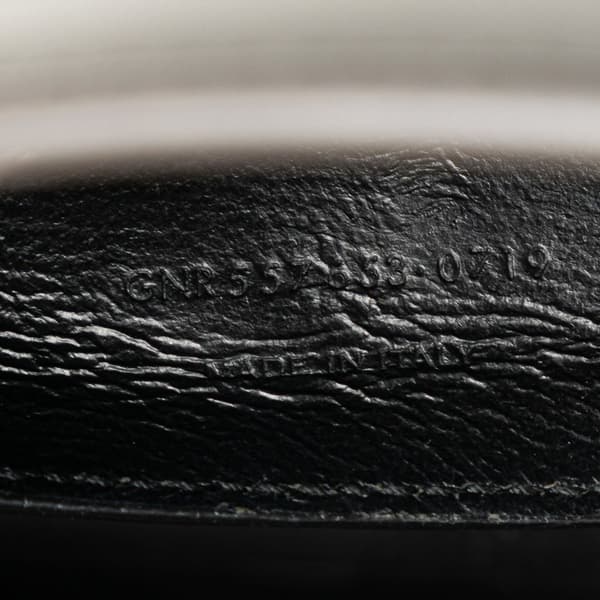 Pre-owned Saint Laurent Medium Leather Monogram Uptown Satchel Gray