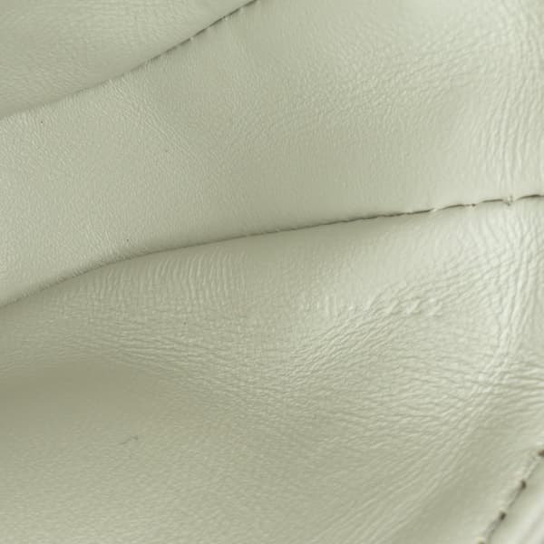 Pre-owned Celine Mini Patent Besace Clea Satchel White