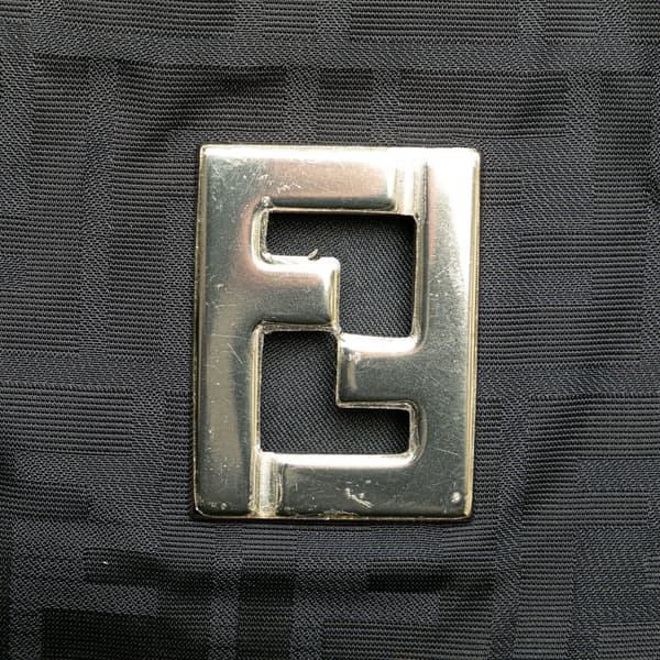 Pre-owned Fendi Zucca Nylon Handbag Black