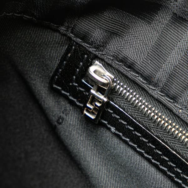 Pre-owned Fendi Zucca Nylon Handbag Black