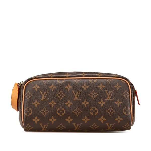 Pre-owned Louis Vuitton Monogram Dopp Kit Toilet Pouch Brown
