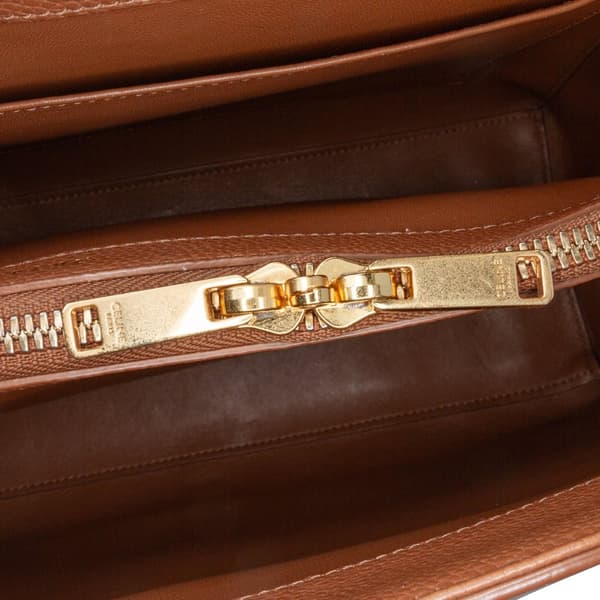 Pre-owned Celine Medium Leather 16 Satchel Brown