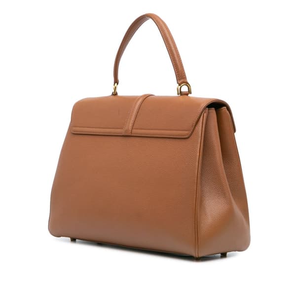 Pre-owned Celine Medium Leather 16 Satchel Brown