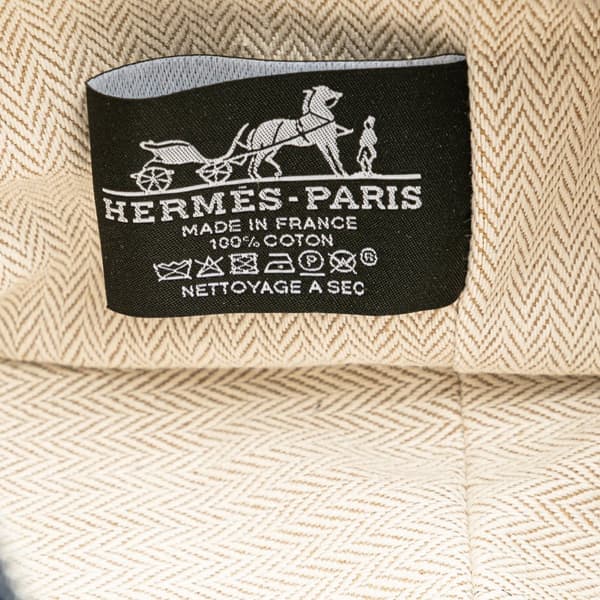 Pre-owned Hermès Small Toile Bride A Brac Blue