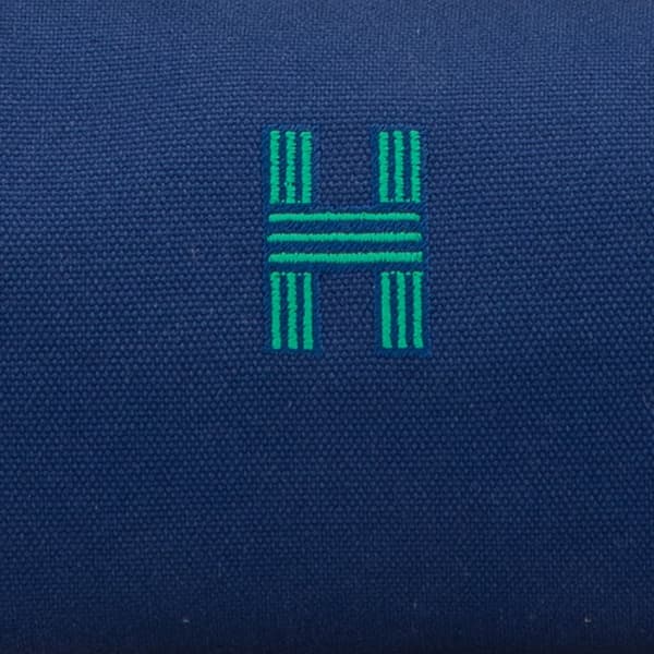 Pre-owned Hermès Small Toile Bride A Brac Blue
