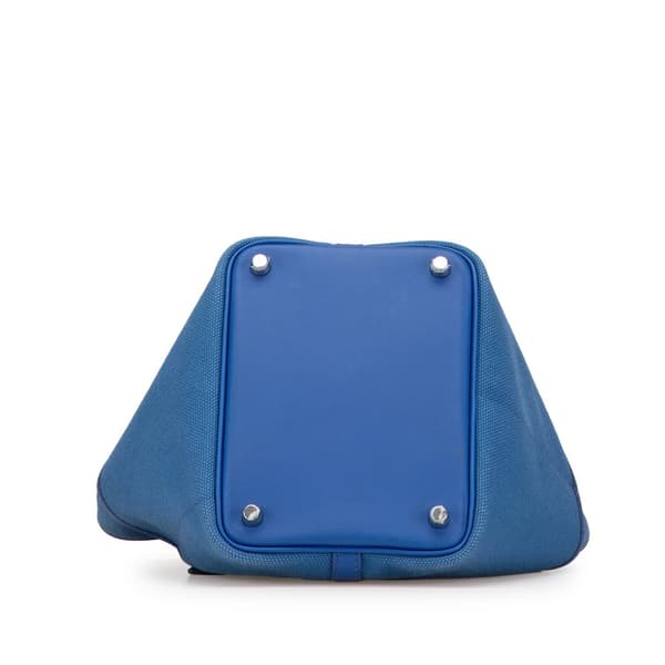 Pre-owned Hermès Toile Goeland and Swift Cargo Picotin Lock 18 Blue