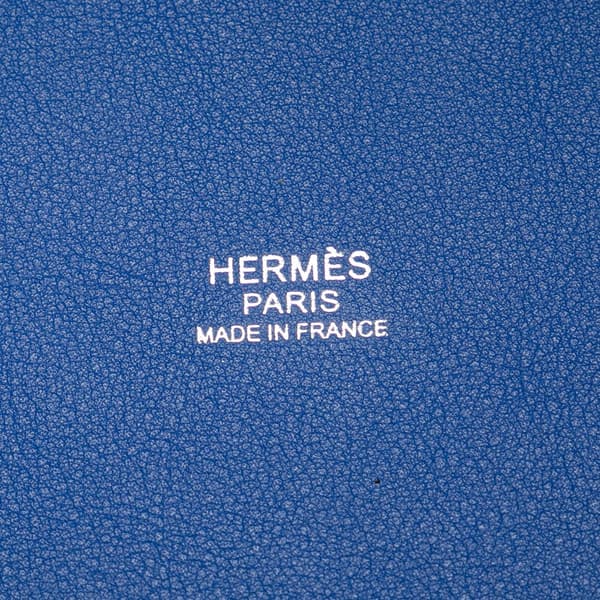 Pre-owned Hermès Toile Goeland and Swift Cargo Picotin Lock 18 Blue