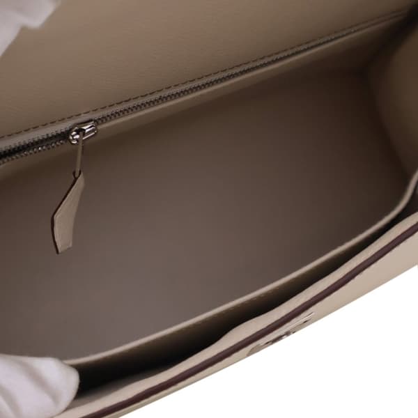 Pre-owned Hermès Special Order Bicolor Epsom Kelly II Sellier 25 White
