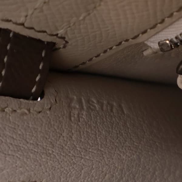 Pre-owned Hermès Special Order Bicolor Epsom Kelly II Sellier 25 White