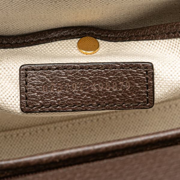Pre-owned Gucci Small Jumbo GG Canvas Bamboo 1947 Top Handle Bag Brown