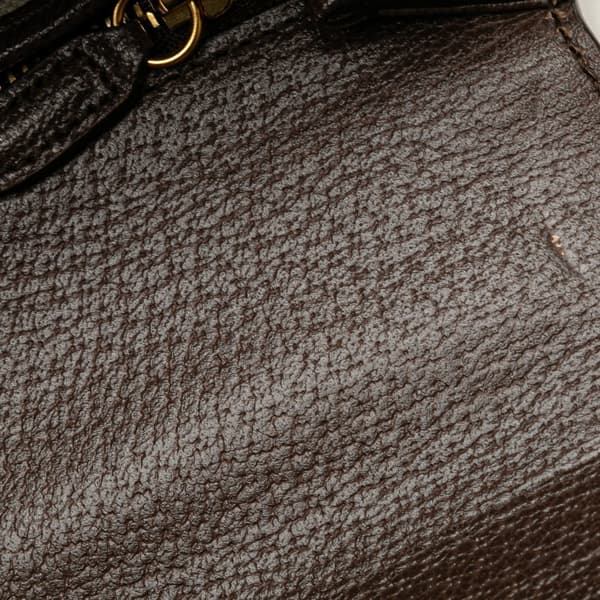 Pre-owned Gucci Small Jumbo GG Canvas Bamboo 1947 Top Handle Bag Brown