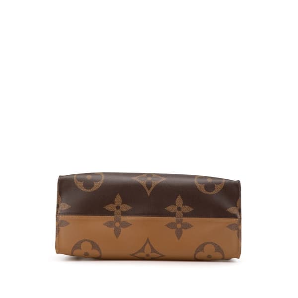 Pre-owned Louis Vuitton Monogram Reverse Giant OnTheGo GM Brown
