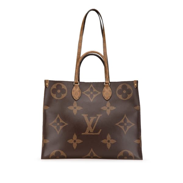 Pre-owned Louis Vuitton Monogram Reverse Giant OnTheGo GM Brown