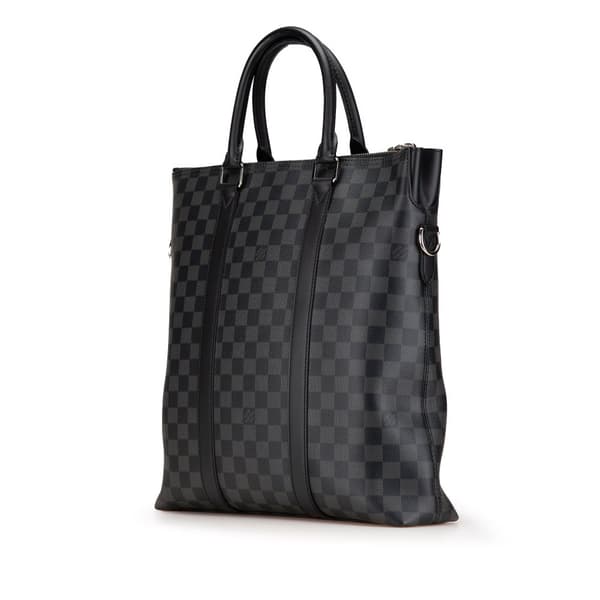 Pre-owned Louis Vuitton Damier Graphite Anton Tote Black