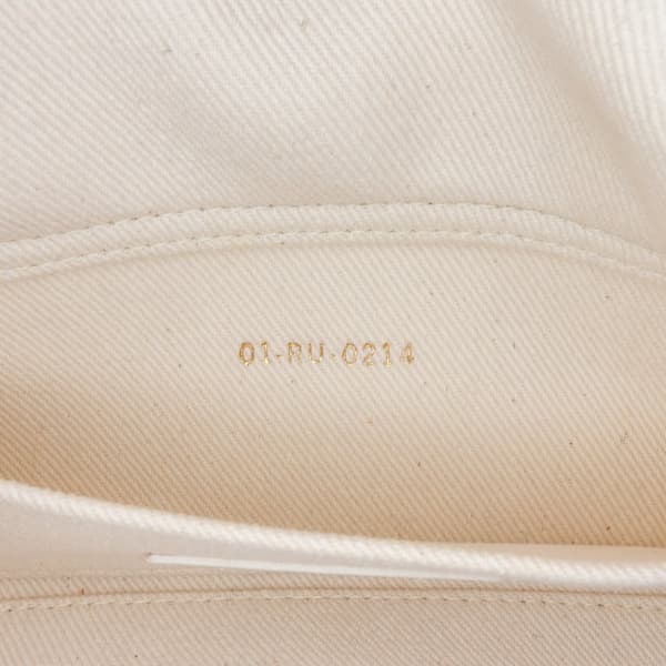 Pre-owned Dior Small Denim Toile de Jouy Soleil Lady D Joy White