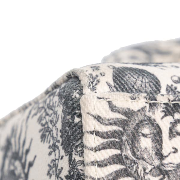Pre-owned Dior Small Denim Toile de Jouy Soleil Lady D Joy White