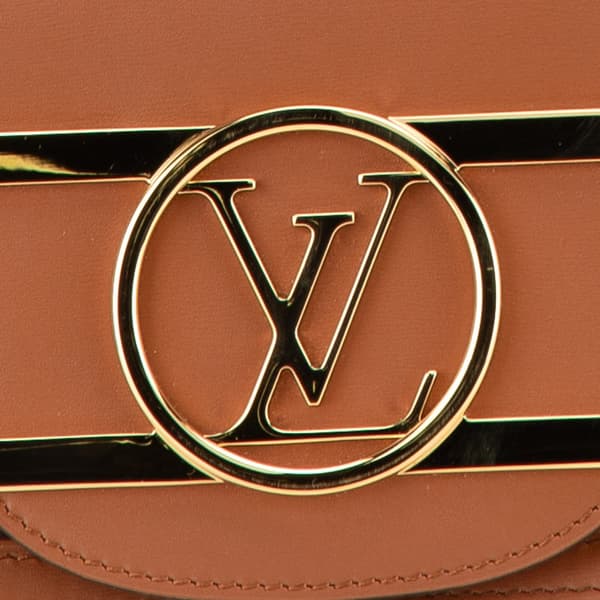 Pre-owned Louis Vuitton Monogram Reverse Mini Dauphine Lock XL Brown