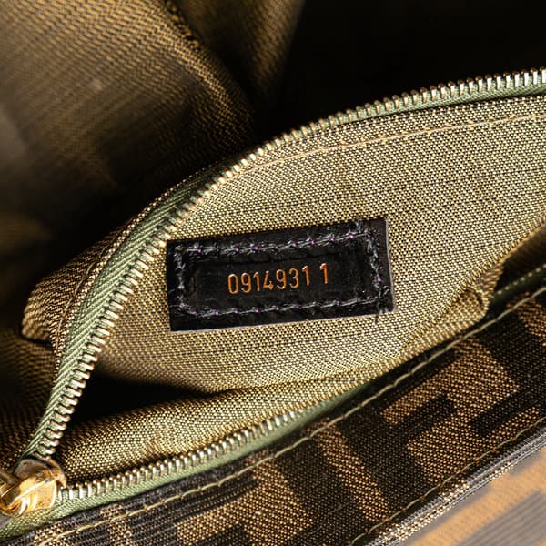Pre-owned Fendi Zucca Canvas Vanity Bag Brown