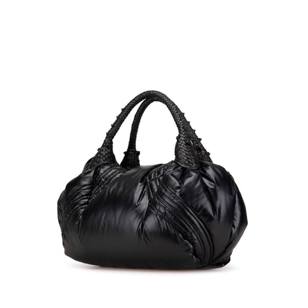 Pre-owned Fendi Moncler Nylon Puffer Spy Handbag Black