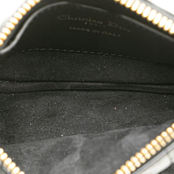 Pre-owned Dior Micro Lambskin Cannage Dior Vibe Satchel Black
