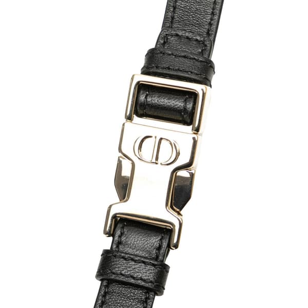 Pre-owned Dior Micro Lambskin Cannage Dior Vibe Satchel Black