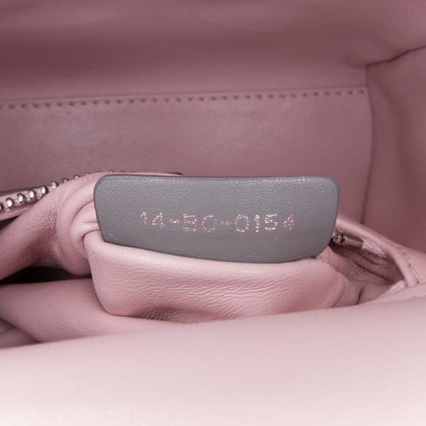 Pre-owned Dior Mini Tricolor Lambskin Cannage Lady Dior Pink