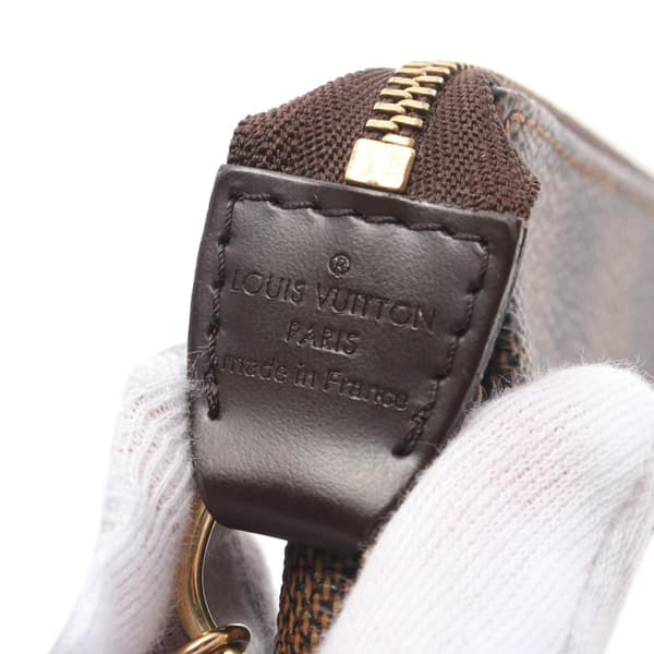 Pre-owned Louis Vuitton Damier Ebene Mini Pochette Accessoires Brown