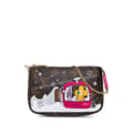 Miniatyrbilde 1 av 8: Pre-owned Louis Vuitton Monogram Christmas Animation Mini Courchevel Pochette Accessories Brown