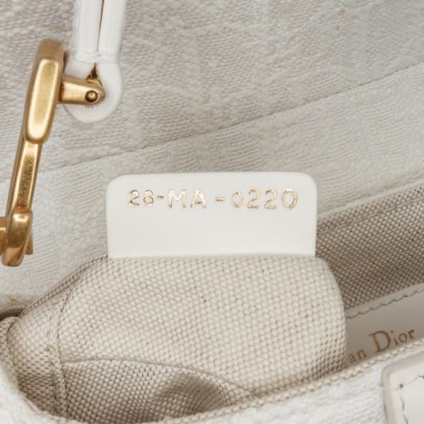 Pre-owned Dior Mini Oblique Canvas Saddle Bag White