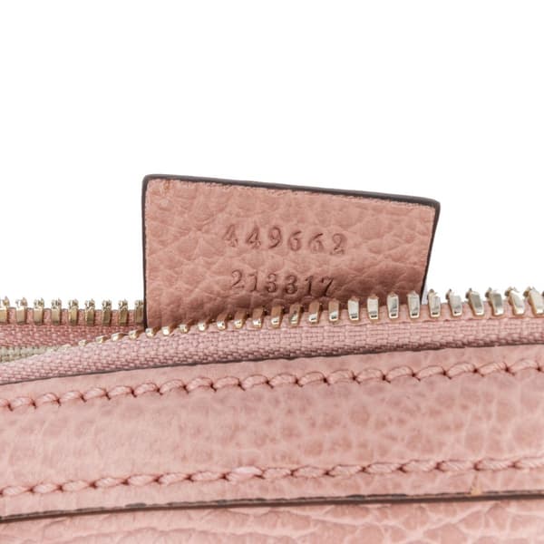 Pre-owned Gucci Small Dollar Calfskin GG Charm Dome Satchel Pink