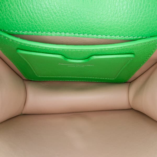 Pre-owned Alexander McQueen Calfskin Four Ring Knuckle Satchel Green