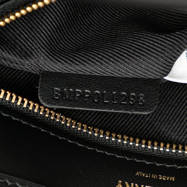 Pre-owned Burberry Mini Plaid Canvas Pocket Satchel Black