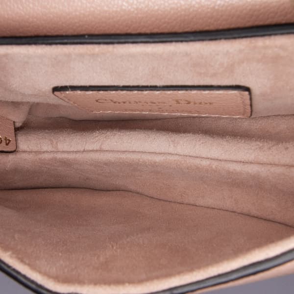Pre-owned Dior Micro Goatskin Saddle Brown