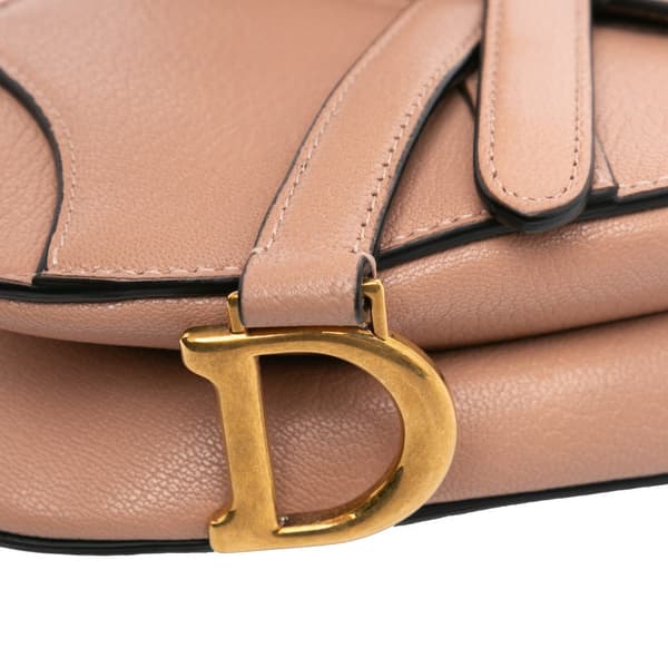 Pre-owned Dior Micro Goatskin Saddle Brown