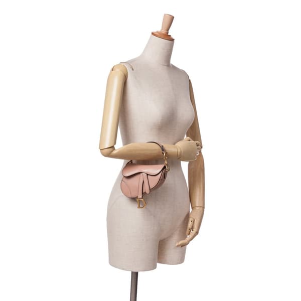 Pre-owned Dior Micro Goatskin Saddle Brown