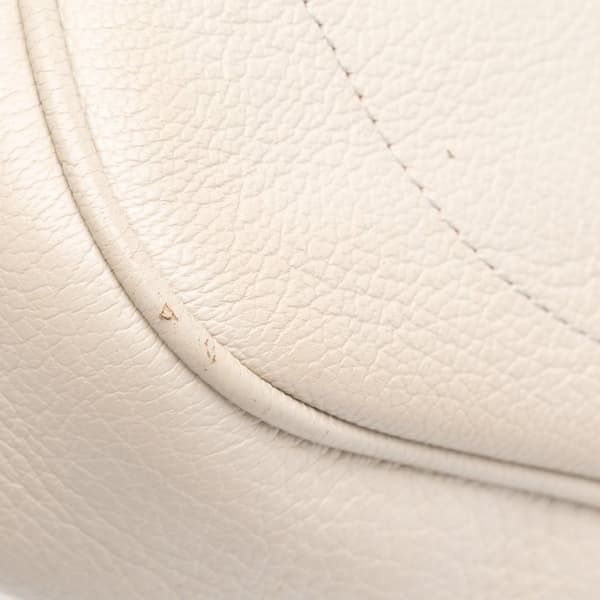 Pre-owned Gucci Small Calfskin Aphrodite Satchel White