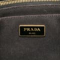 Miniatyrbilde 5 av 10: Pre-owned Prada Small Canvas Canapa Logo Satchel Black