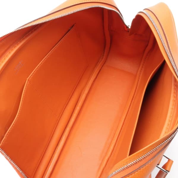 Pre-owned Hermès Epsom Plume Elan 28 Orange