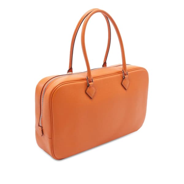 Pre-owned Hermès Epsom Plume Elan 28 Orange