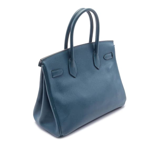 Pre-owned Hermès Epsom Birkin Retourne 30 Blue