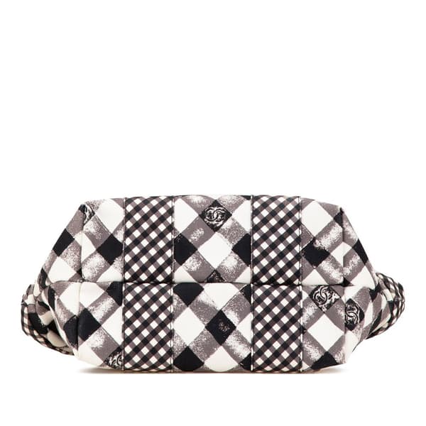 Pre-owned Chanel Canvas Gingham Handbag Black