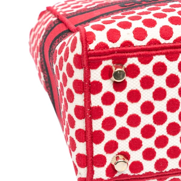 Pre-owned Dior Medium Canvas DiorAmour Dots Lady D Lite Red