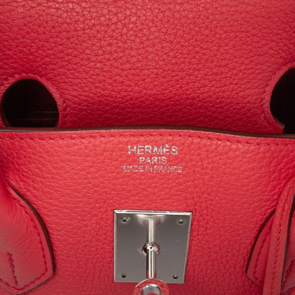 Pre-owned Hermès Togo Birkin Retourne 35 Red