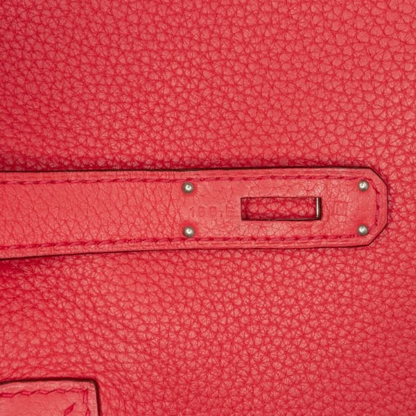 Pre-owned Hermès Togo Birkin Retourne 35 Red