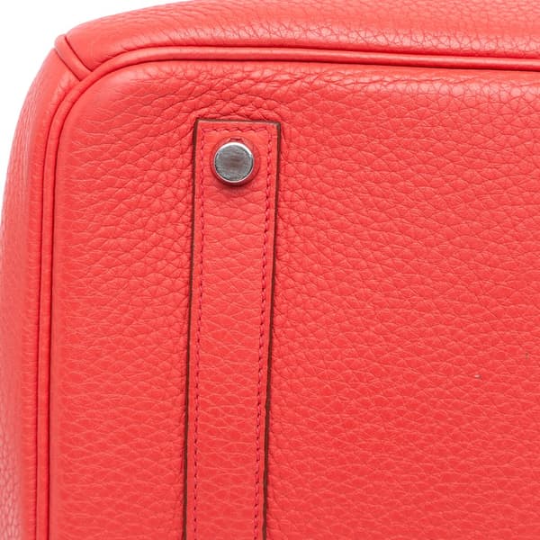 Pre-owned Hermès Togo Birkin Retourne 35 Red
