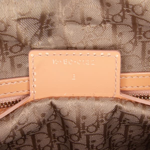 Pre-owned Dior Large Patent Cannage Lady Dior Brown