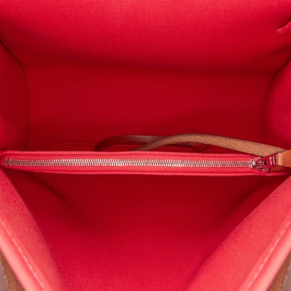 Pre-owned Hermès Toile Herbag Zip 31 Red