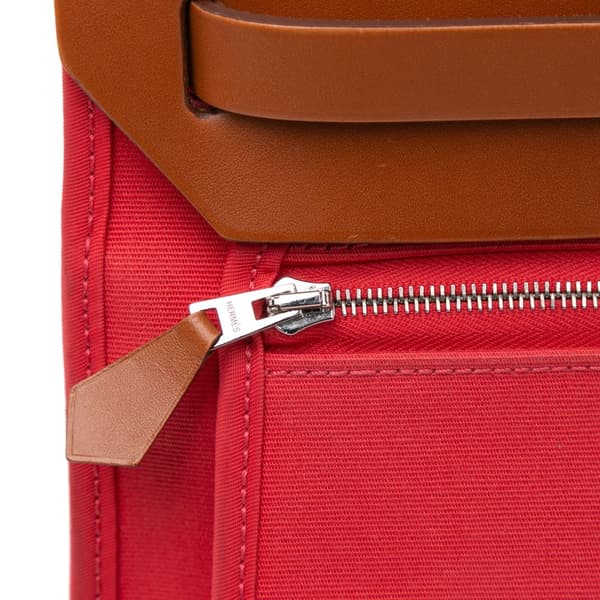 Pre-owned Hermès Toile Herbag Zip 31 Red