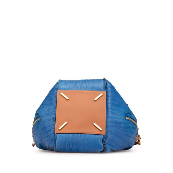 Pre-owned LOEWE Large Bicolor Leather Hammock Bag Blue