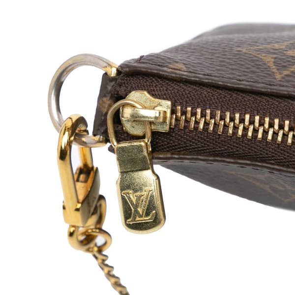 Pre-owned Louis Vuitton Monogram Mini Pochette Accessoires Brown